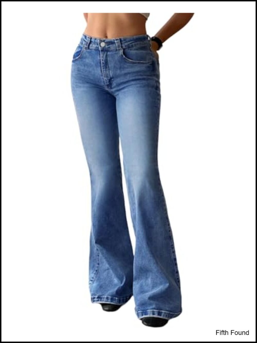 High Waisted Flare Jeans Stretchy Bootcut Bell Bottom Denim Pants